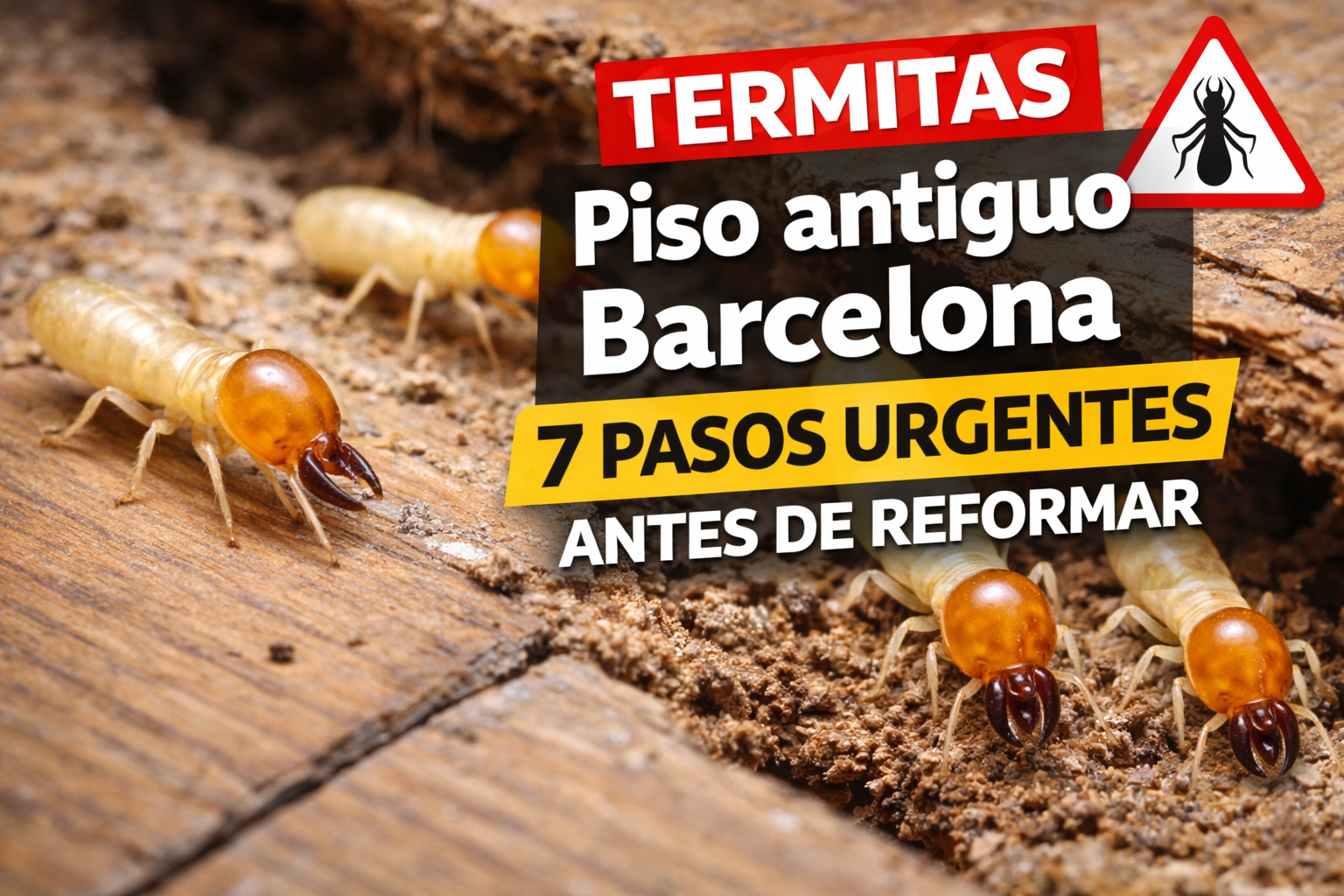 termitas piso antiguo Barcelona en vivienda antigua